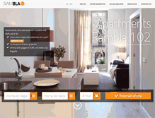 Tablet Screenshot of apartmentsrambla102.com